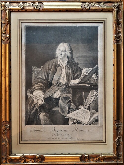 Jean Daulé, after Aved, Portrait of Jean-Baptiste Rousseau
