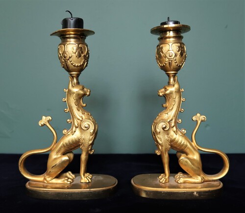 Pair of candleholders