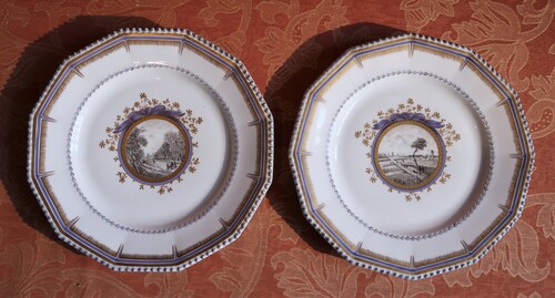 Pair of porcelain plates