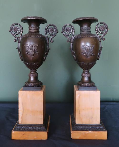Pair of two-handled Charles X Vases