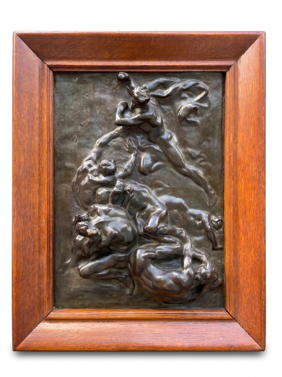 Aimé-Jules DALOU (1838-1902), les châtiments. Bas relief