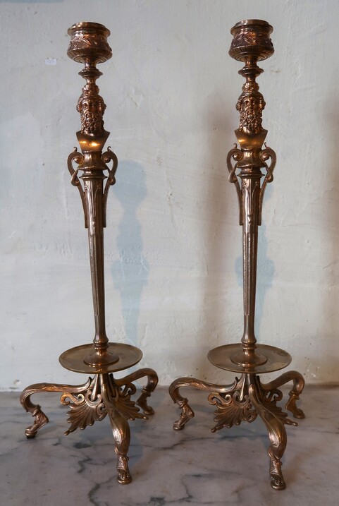 Barbedienne, Pair of candelholders