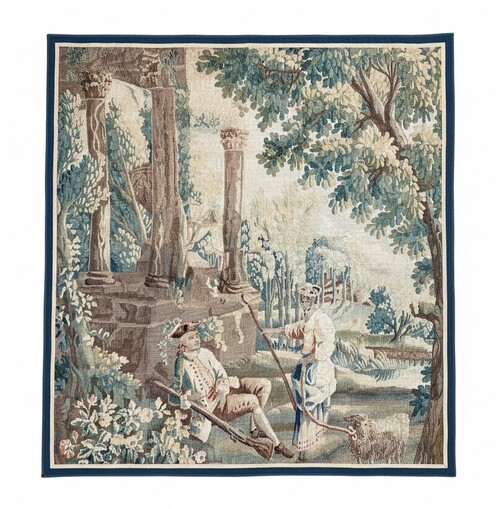 Fragment of Aubusson tapestry