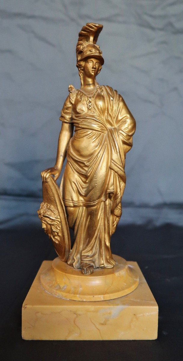 Gilded Sculpture of Minerva - Sculpture - Galerie Jadis & Naguère&do...