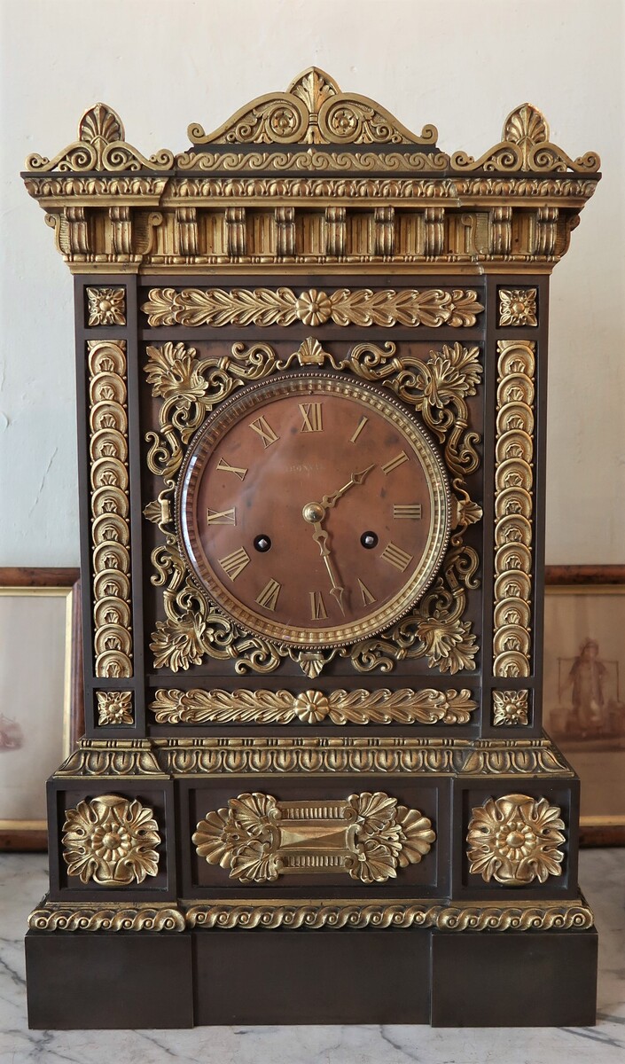Impressive mantel clock by Sironval