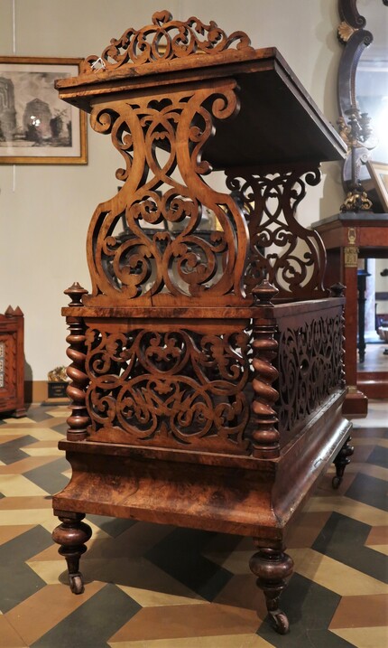 Large early Victorian magazine rack