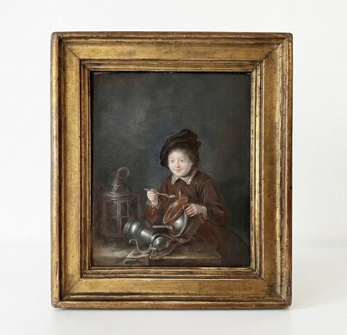 Miniature representing the portrait of a young gourmand
