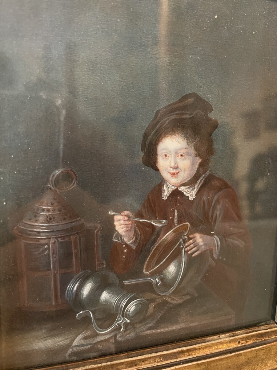 Miniature representing the portrait of a young gourmand