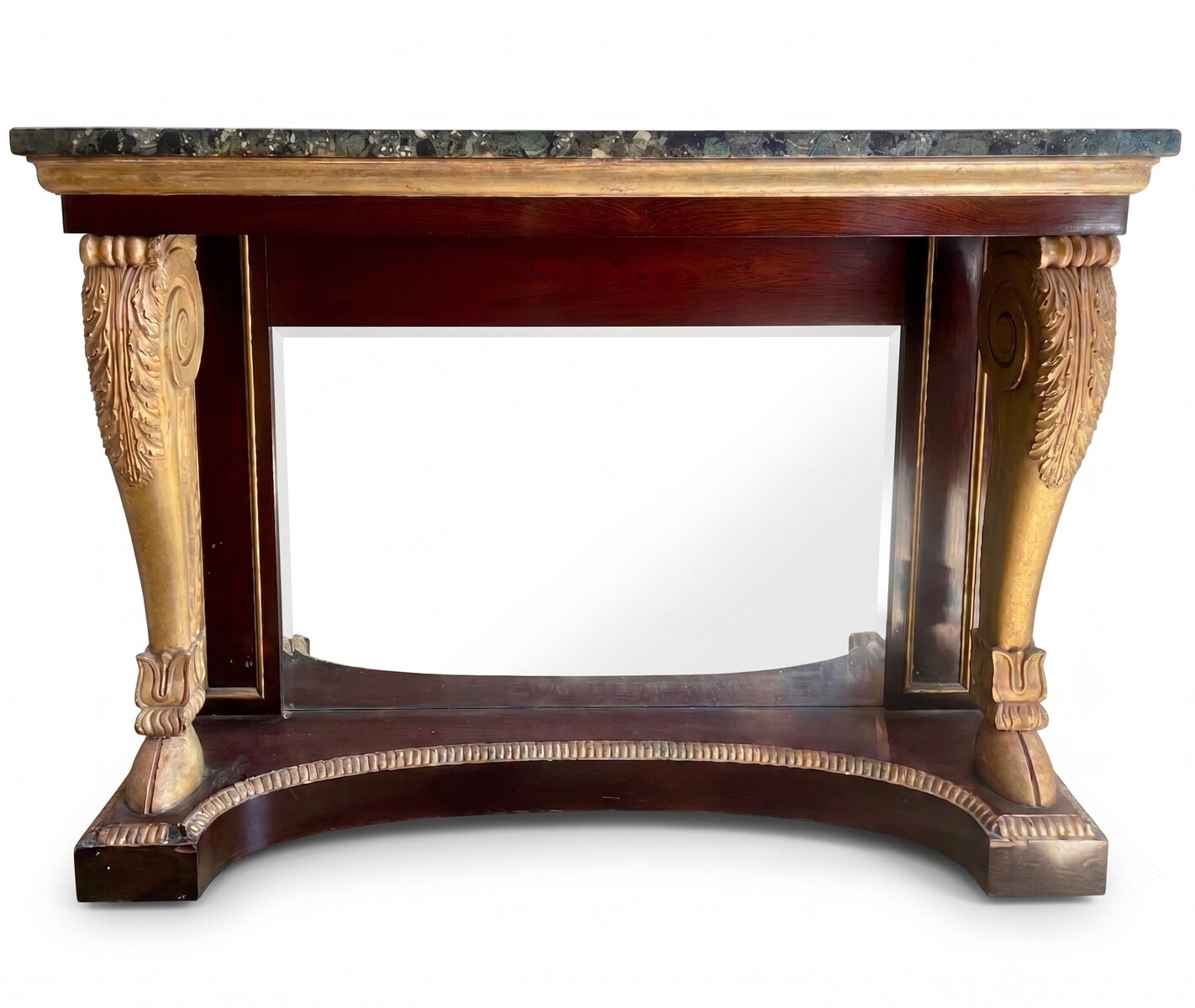 Neoclassical console with zoomorphic leg decoration