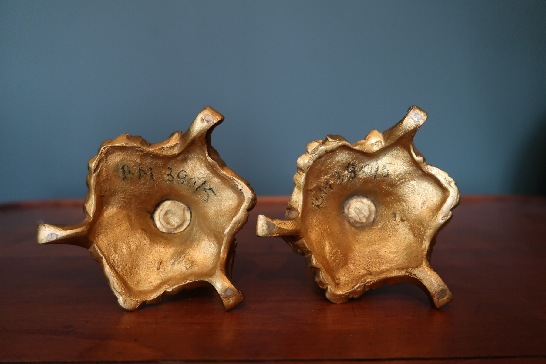 Pair of candelholders