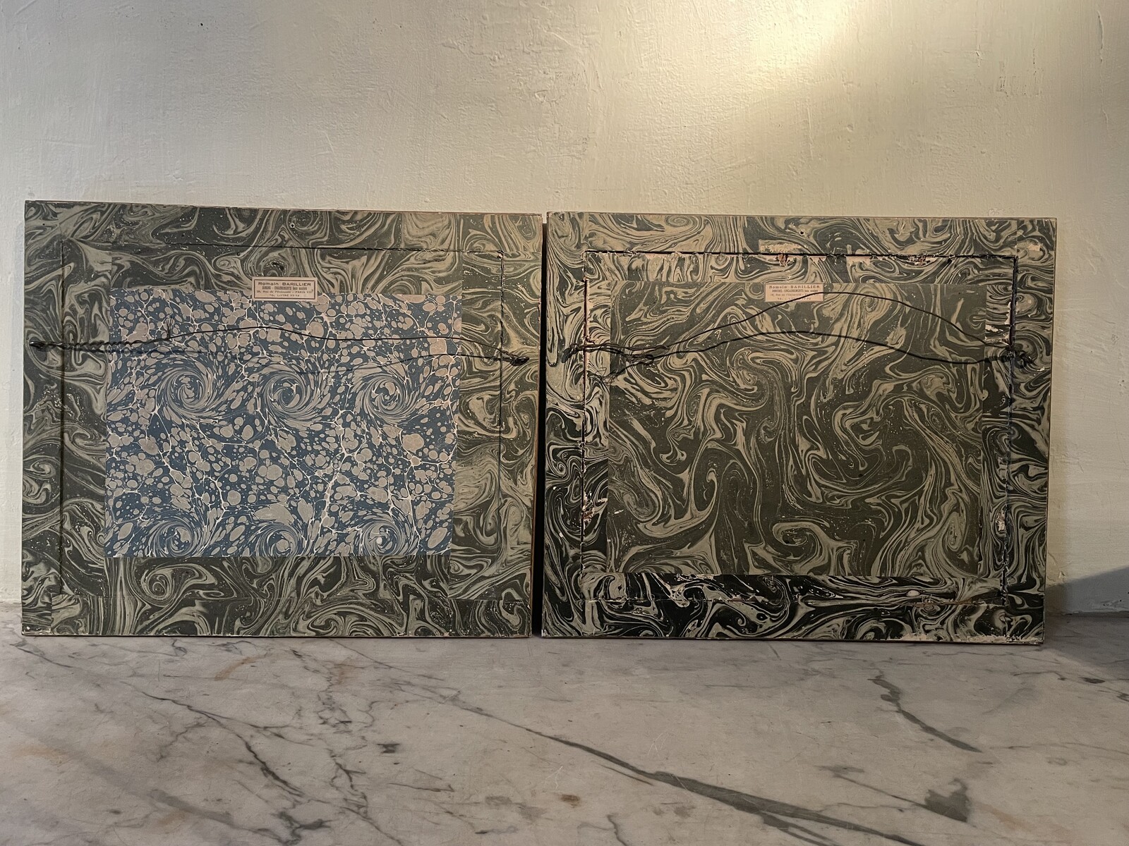 Pair of depictions of lively villages.. Circle of Lazare Bruandet