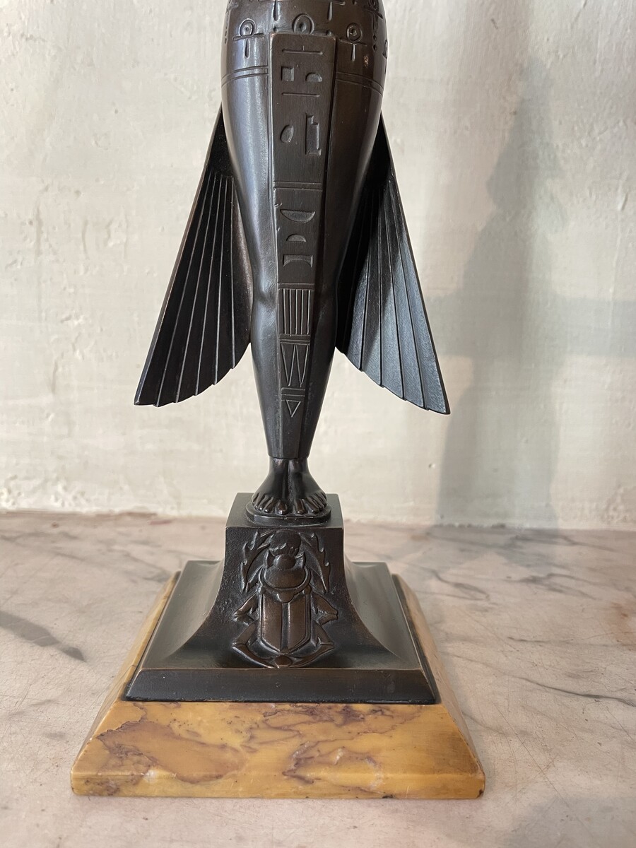 Pair of double candlesticks in the Egyptian revival style