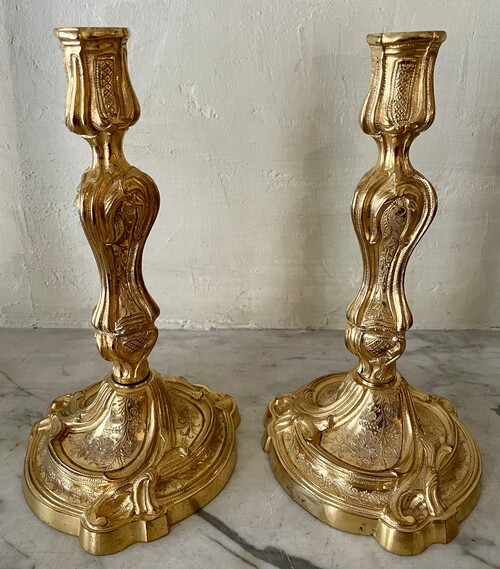 Pair of Louis XV candlesticks 