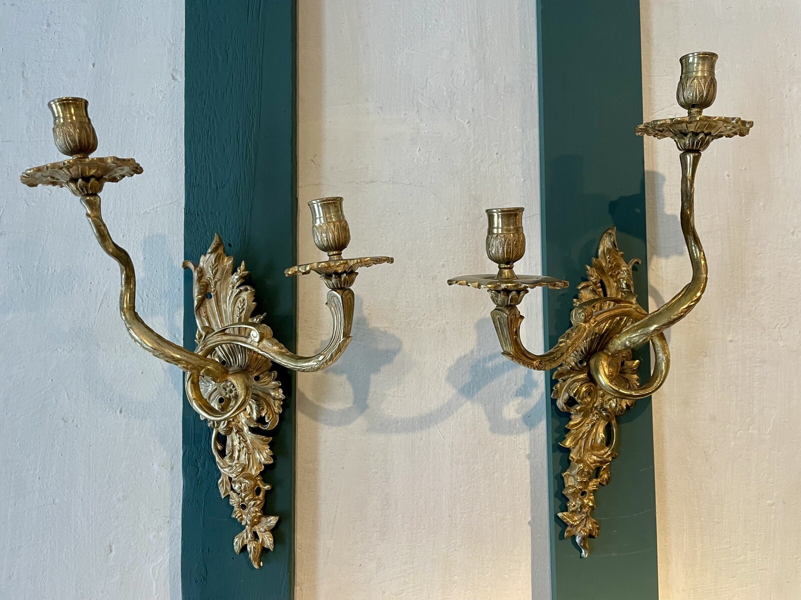 Pair of Louis XV style wall lights