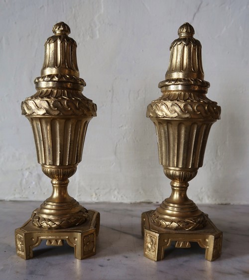 Pair of Louis XVI pot-pourri convertible into candleholders