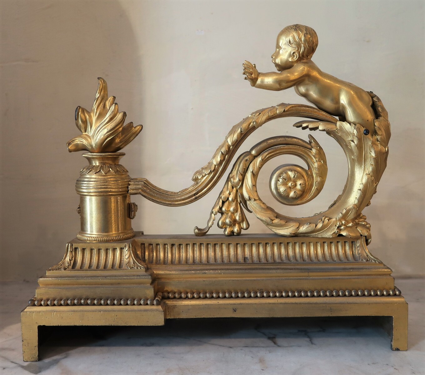 Pair of Louis XVI style andirons