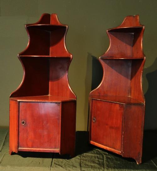 Pair of Mahagony Corner Cupboards