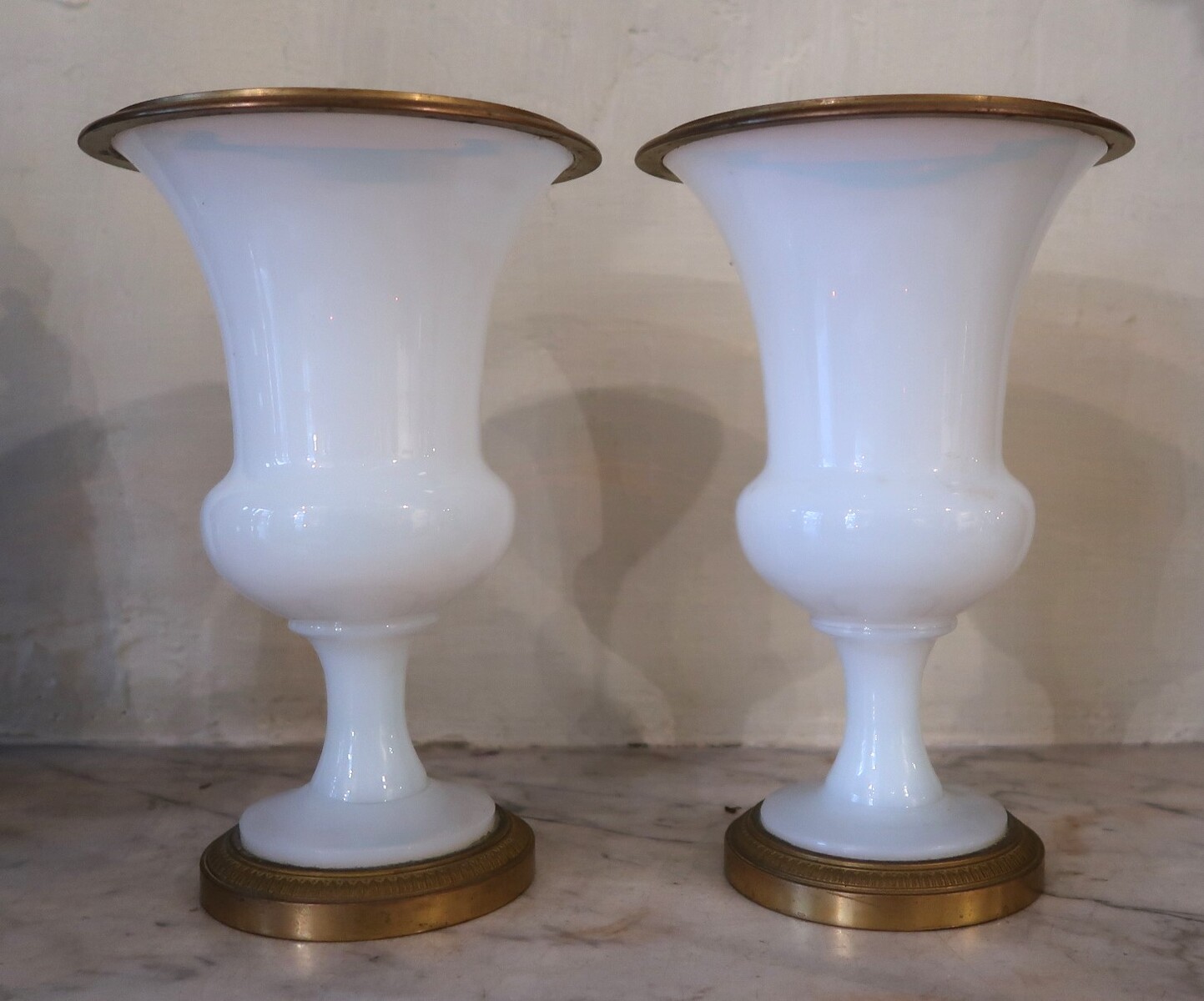 Pair of opaline vases