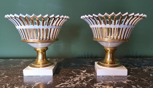 Pair of Porcelain Fruit Bowls