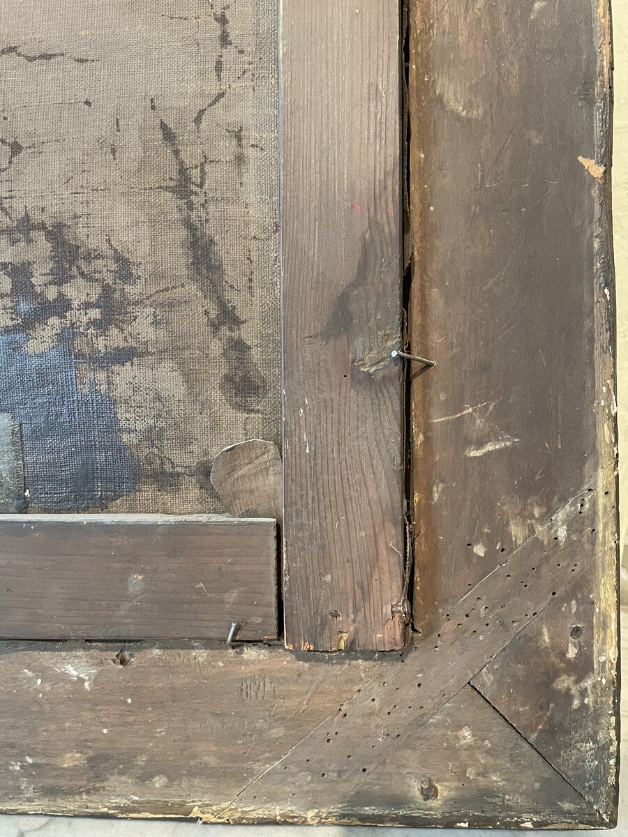 Pair of portraits, notable couple in their original frame