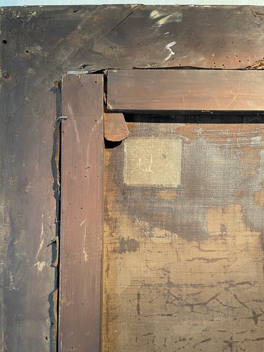 Pair of portraits, notable couple in their original frame