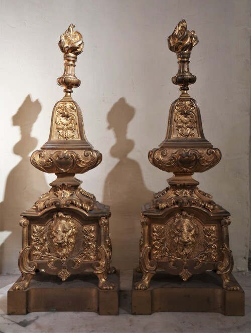 Pair of Regence style andirons