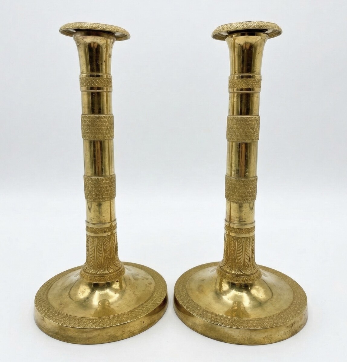 Pair of Restoration style candlesticks