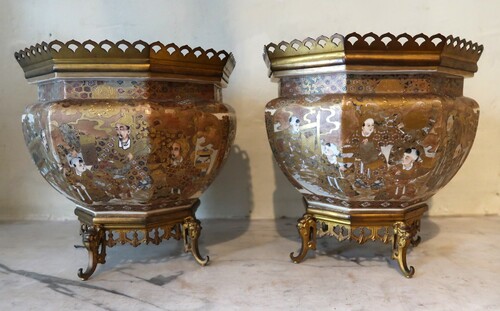 Pair of Satsuma vases