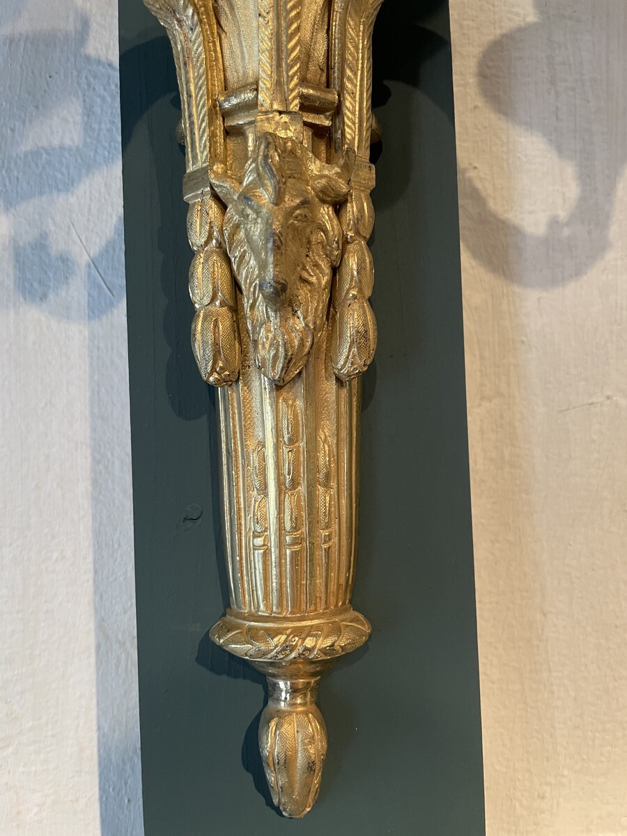 Pair of three-lights sconces in Louis XVI style