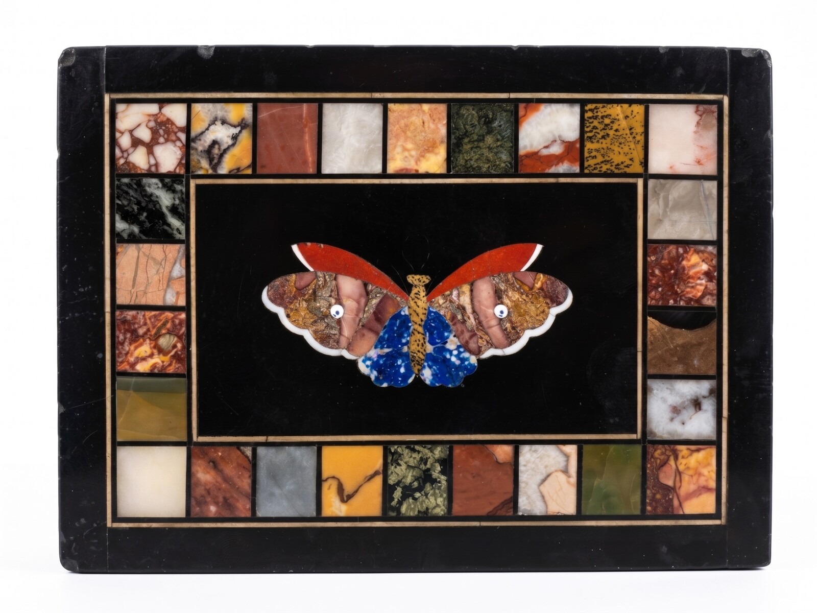 Plaque with inlaid decoration of a butterfly