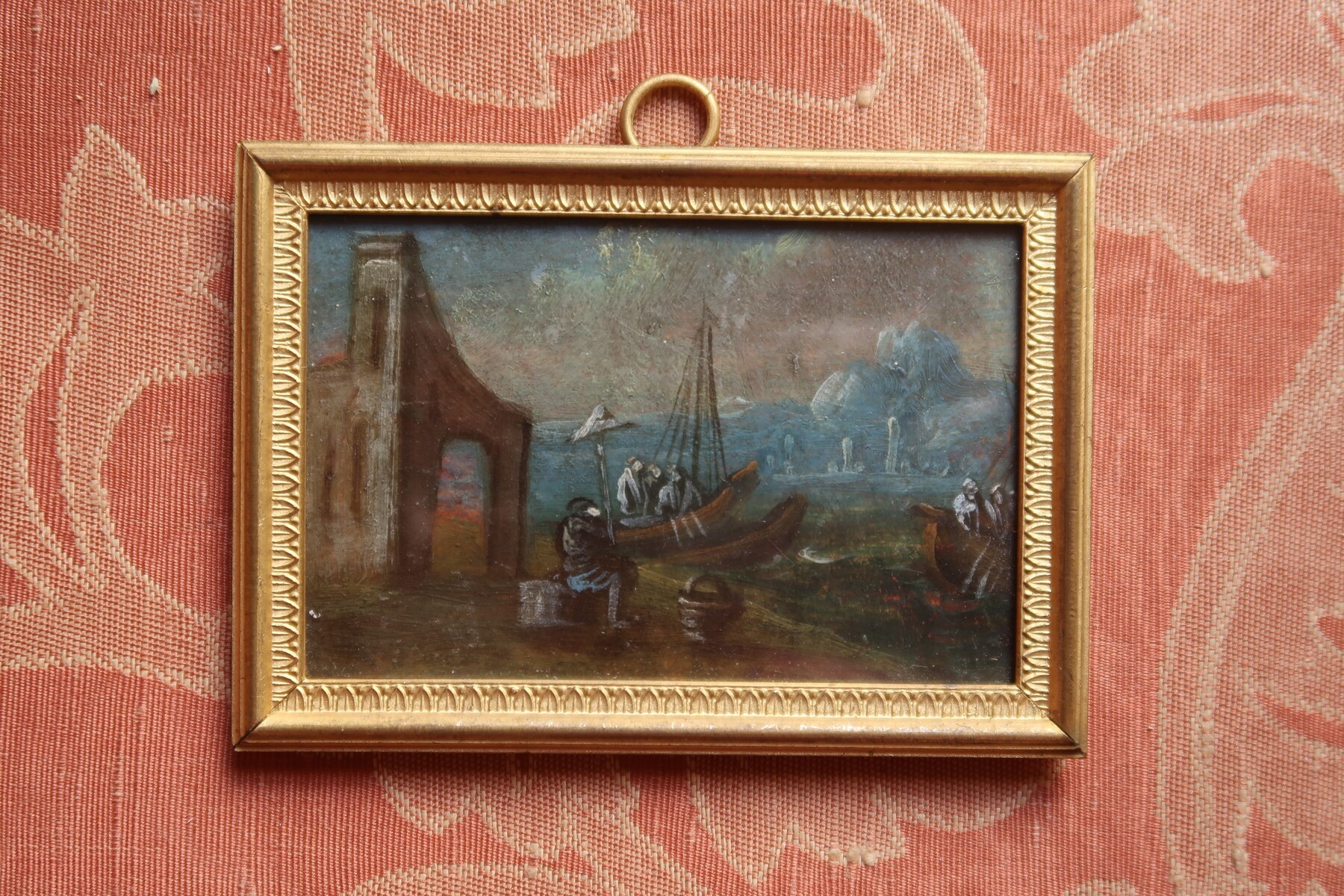 Set of six port scenes