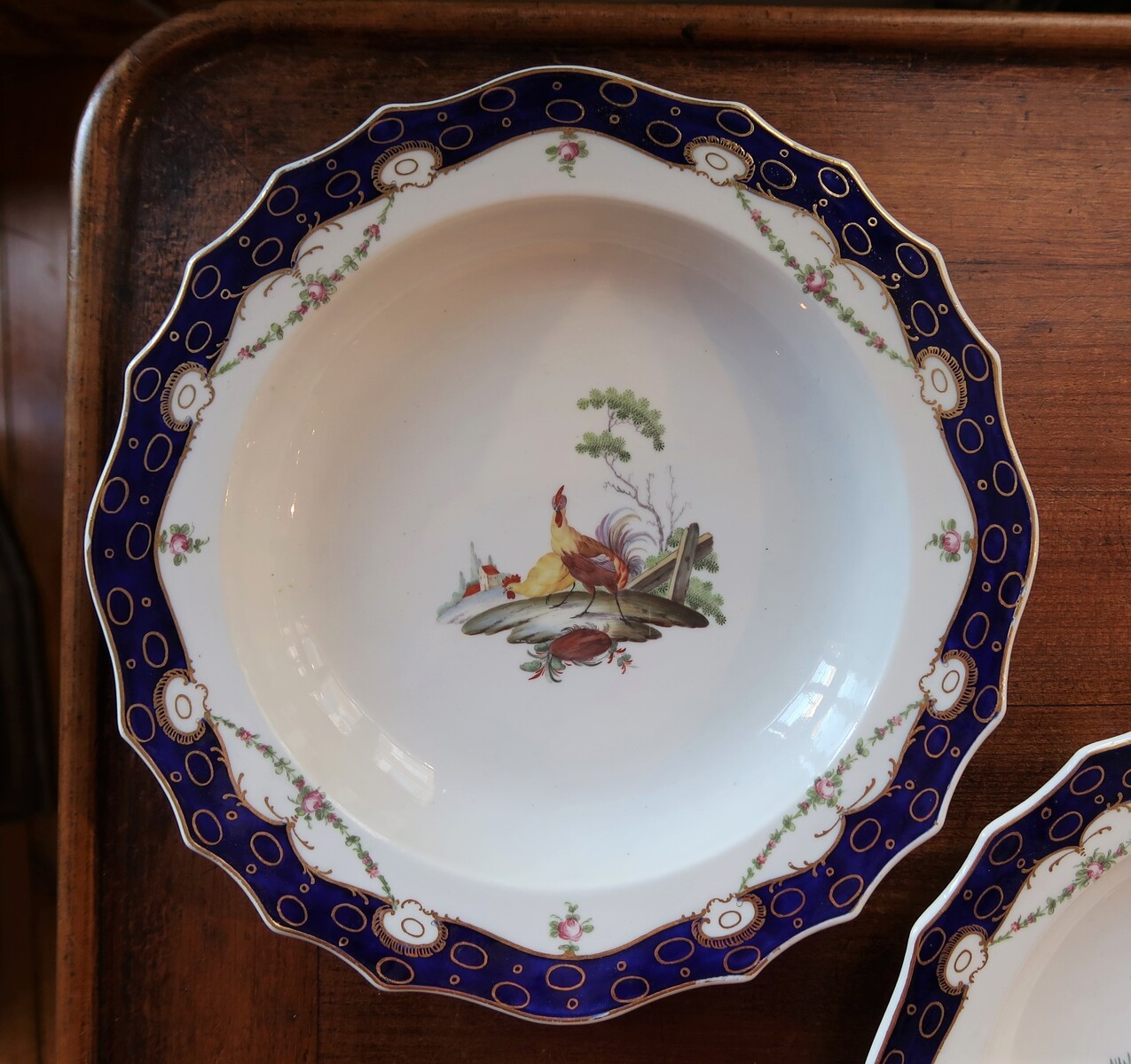 Six Tournai soup plates - painted in Den Haag