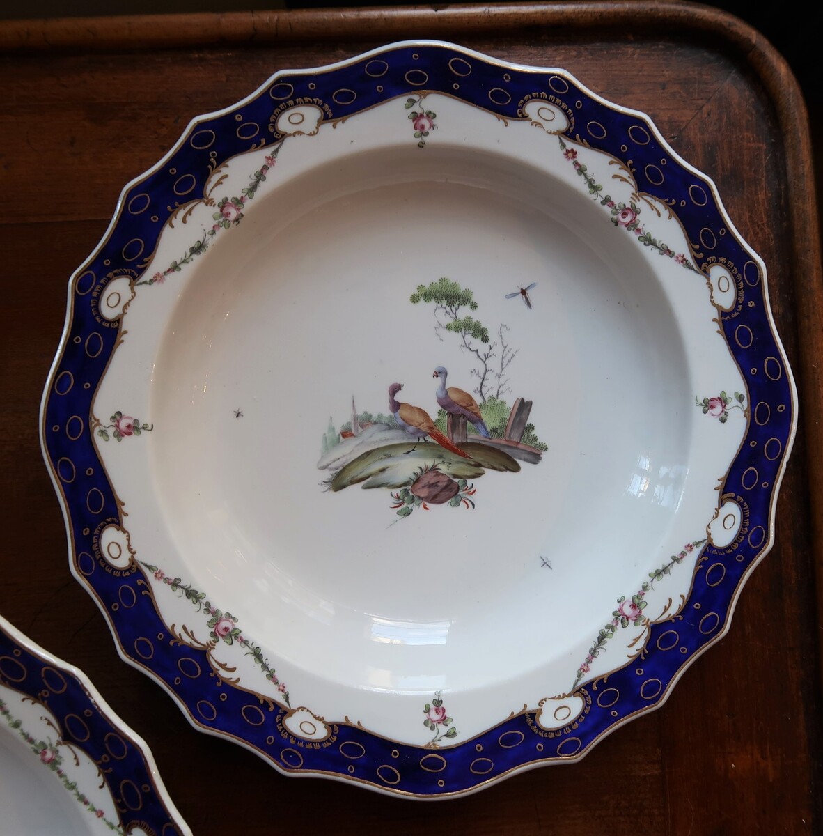 Six Tournai soup plates - painted in Den Haag