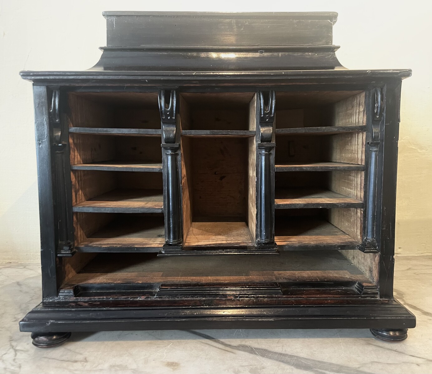 Small Antwerp cabinet, composed of 11 drawers (doors missing)