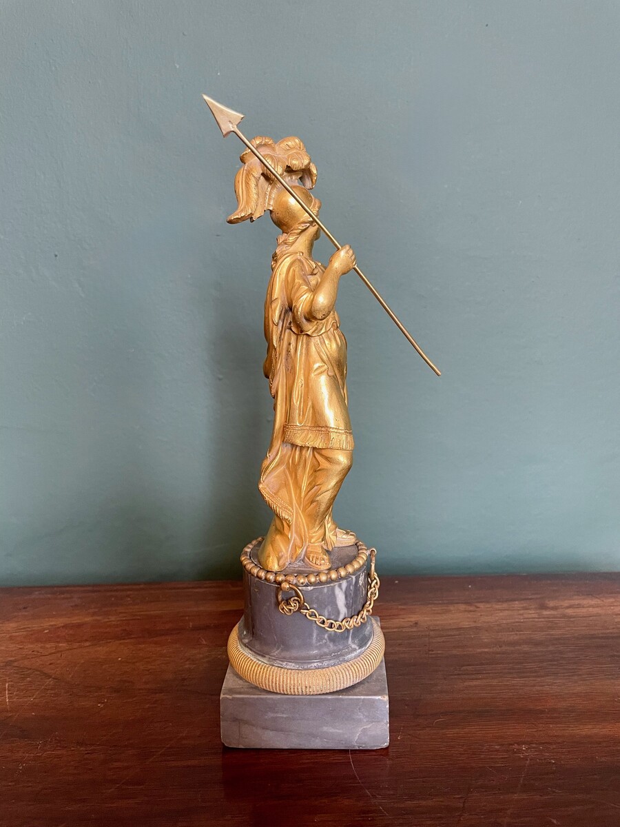 Statuette of Minerva mounted on a circular base