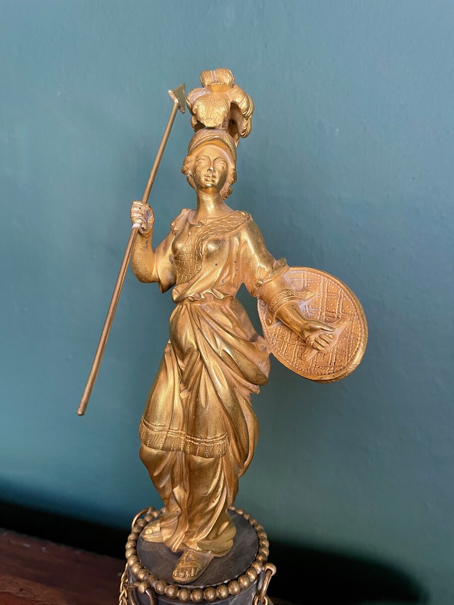 Statuette of Minerva mounted on a circular base