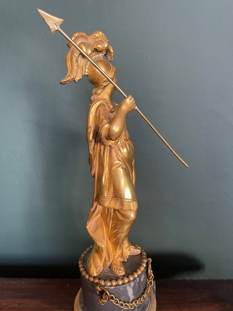 Statuette of Minerva mounted on a circular base