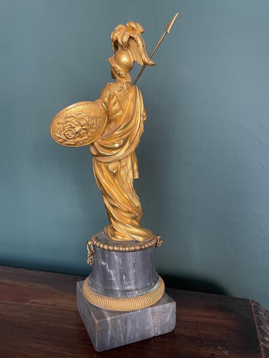Statuette of Minerva mounted on a circular base