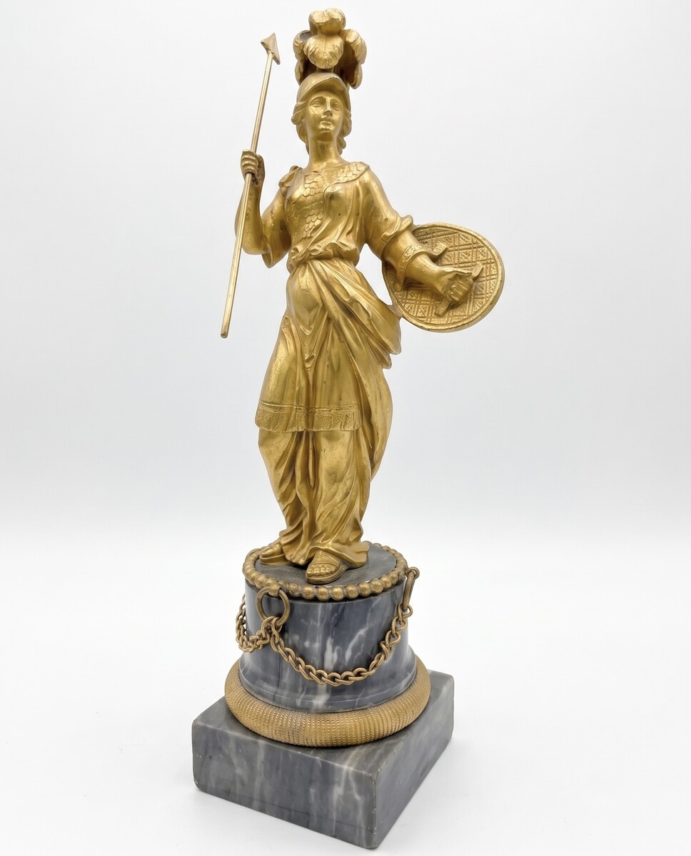 Statuette of Minerva mounted on a circular base