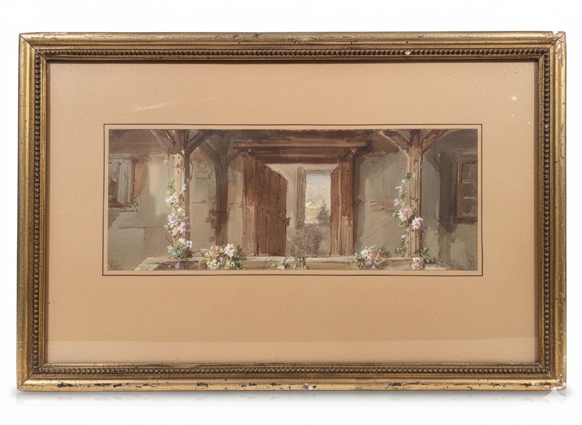 View of a flower-covered facade