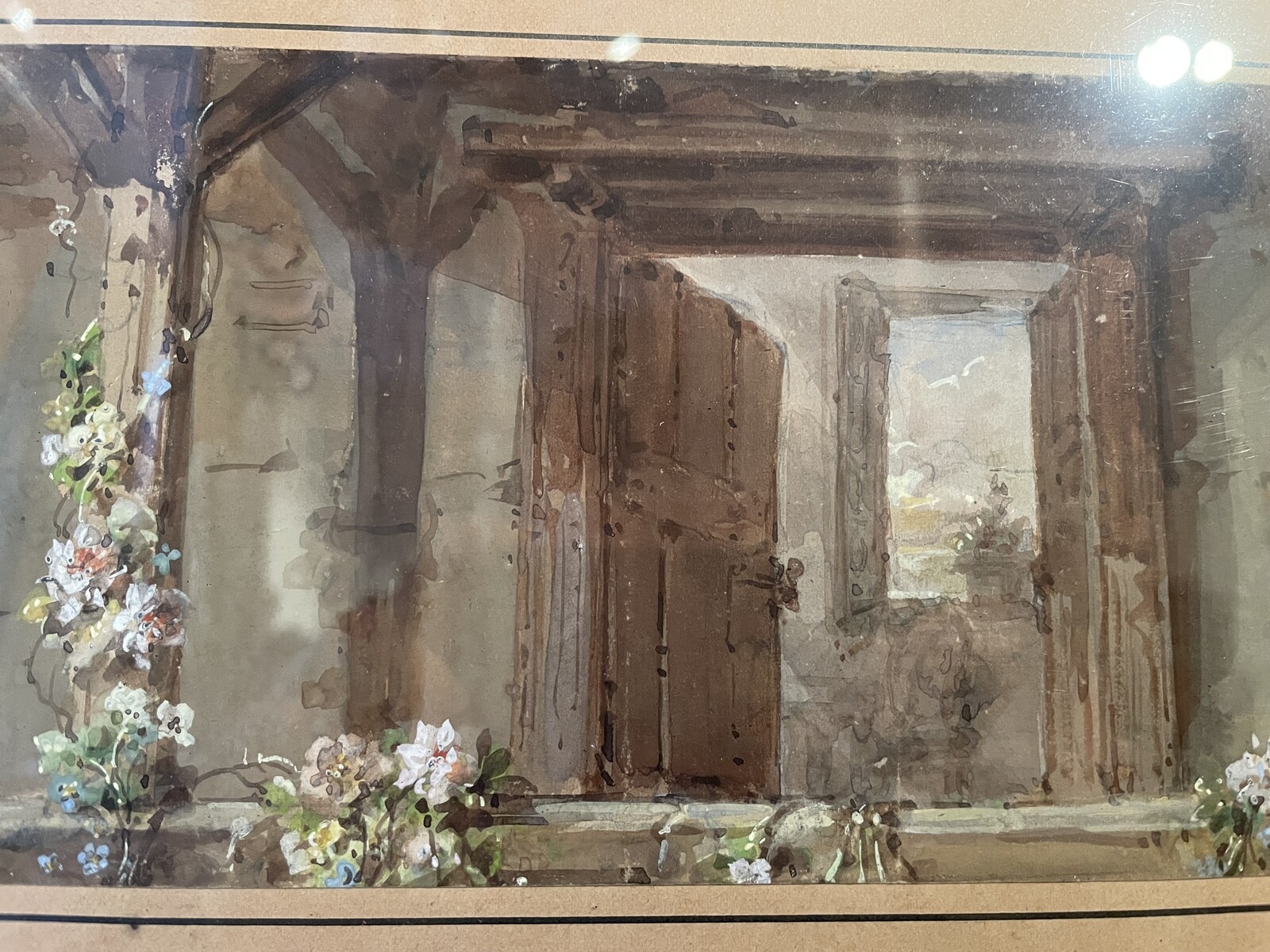 View of a flower-covered facade